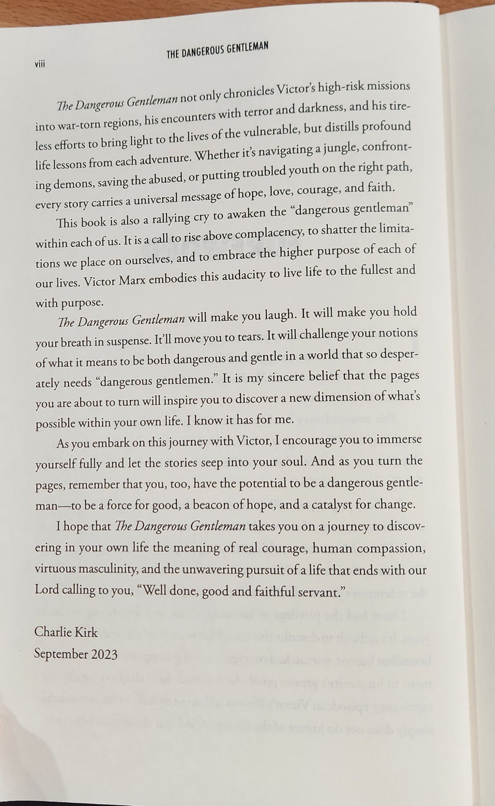 Dangerous Gentleman foreword by Charlie Kirk