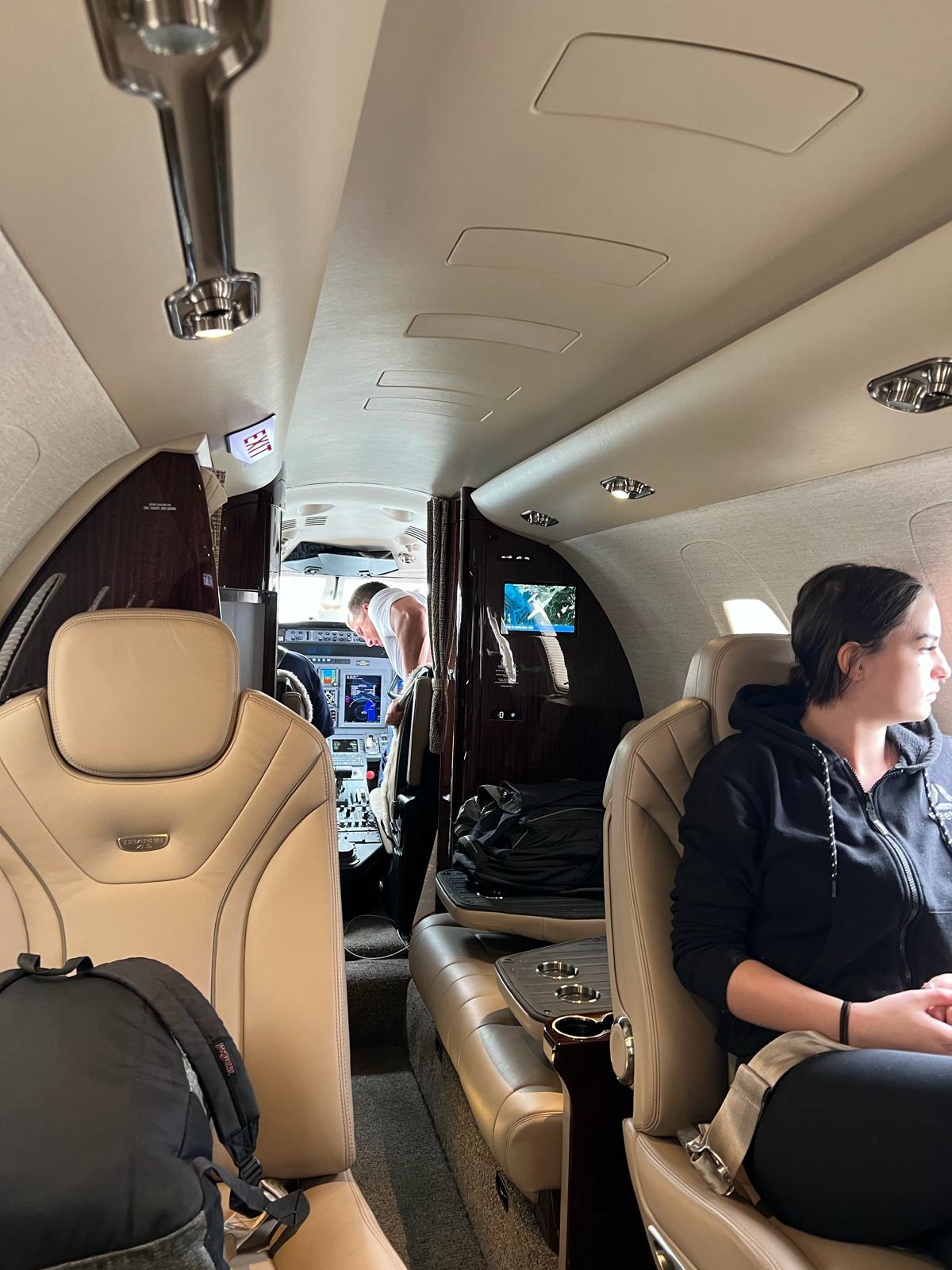 Private aircraft used for travel from Canada to Colorado in July 2023